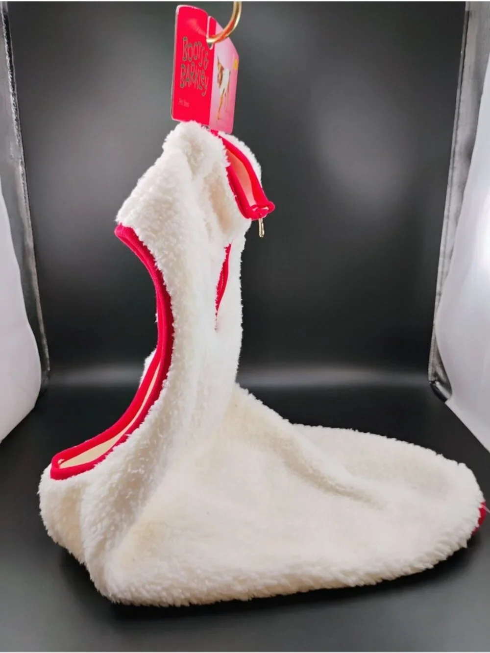 Boots & Barkley Fleece Dog Vest XL Size Red & White Soft Coat